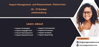 Impact Management and Measurement Masterclass | In Person Event