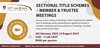 Sectional title schemes - member & trustee meetings