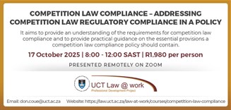 Competition law compliance - addressing competition law regulatory compliance in a policy