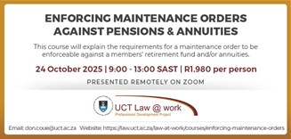 Enforcing maintenance orders against pensions & annuities
