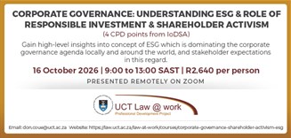 Corporate Governance : Understanding ESG & role of responsible investment & shareholder activism